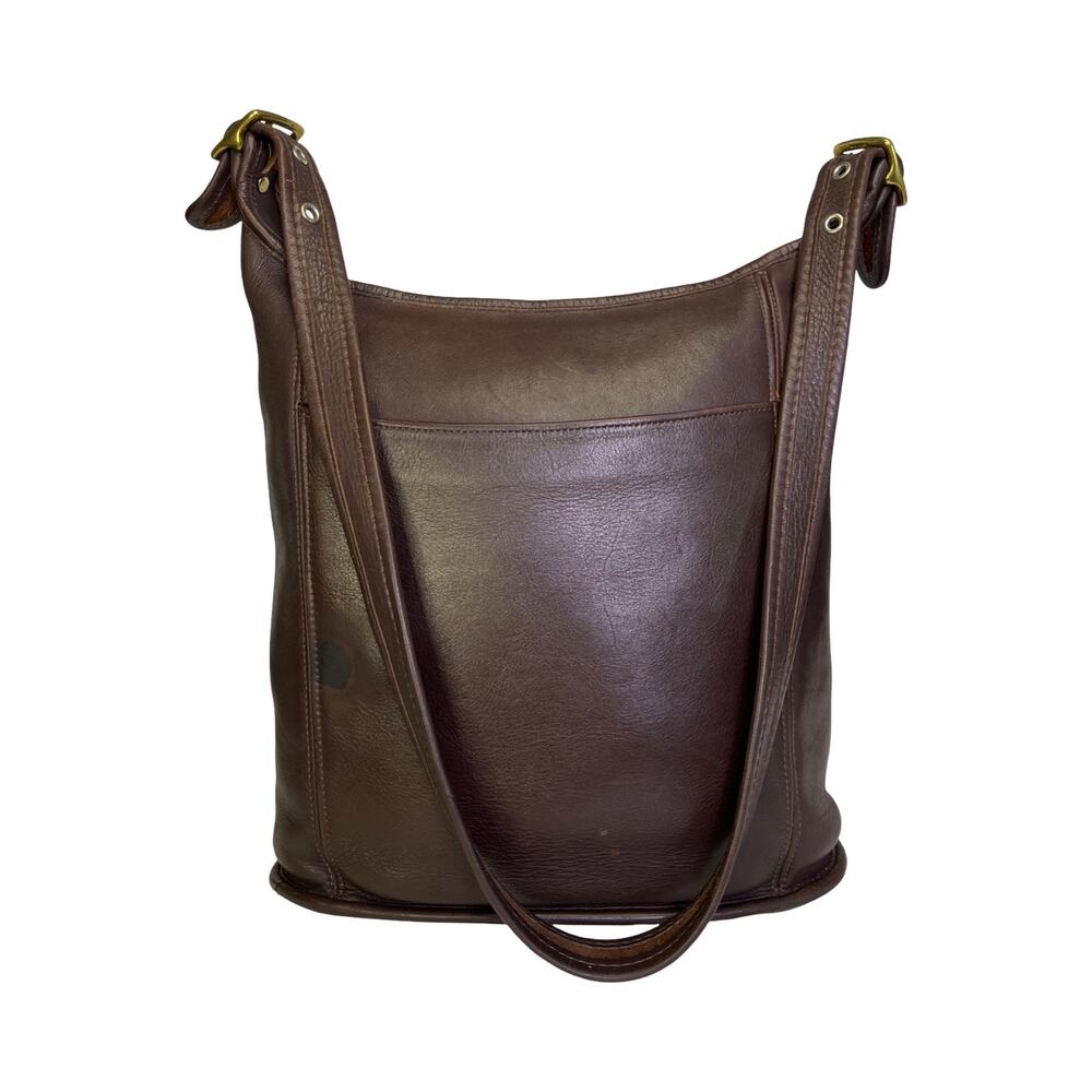 Vintage Coach 9060 Slim Duffle Sac Brown Leather Shoulder Bag USA